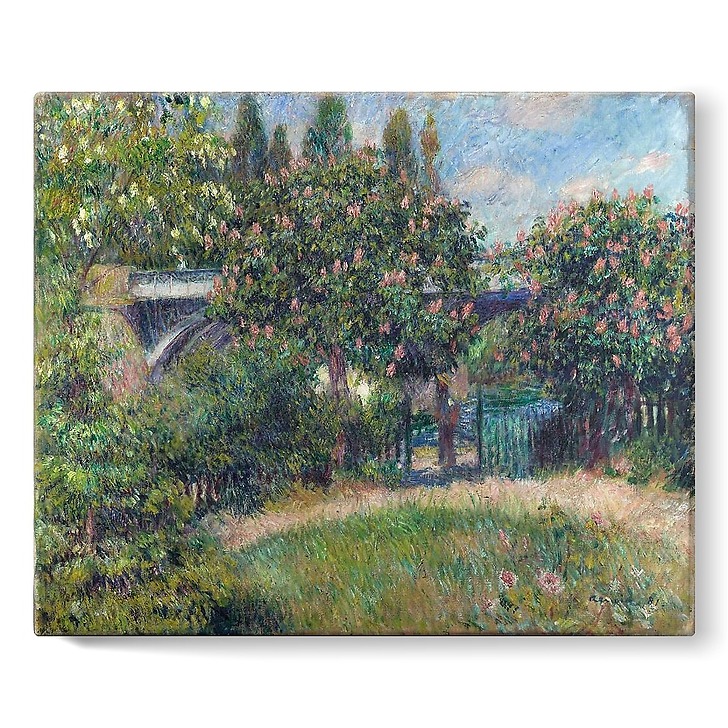 Pont du chemin de fer à Chatou ou Les Marronniers roses (toiles sur châssis)