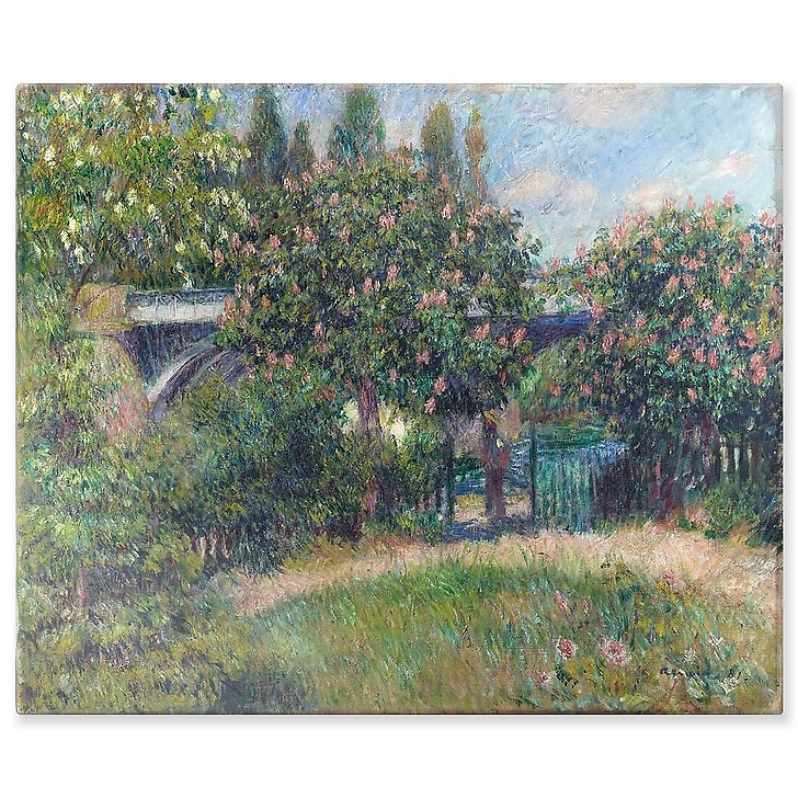 Pont du chemin de fer à Chatou ou Les Marronniers roses (aluminium panels)