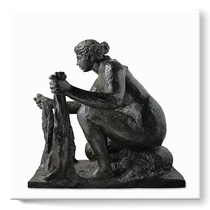 L'Eau ou La Grande Laveuse accroupie (stretched canvas)