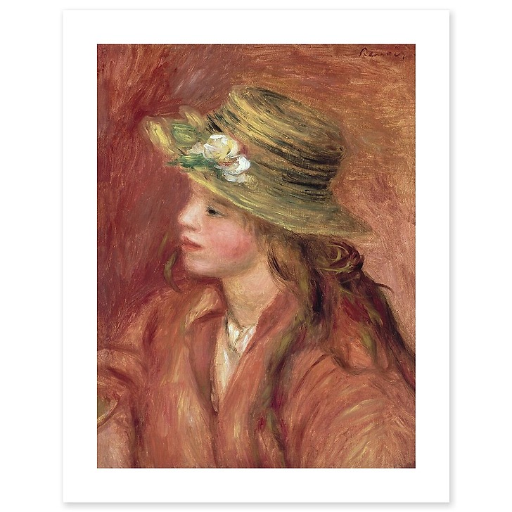 Fillette au chapeau de paille (toiles sans cadre)