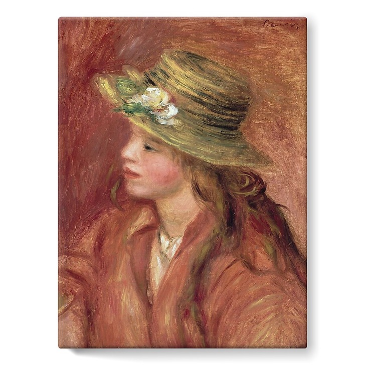 Fillette au chapeau de paille (stretched canvas)