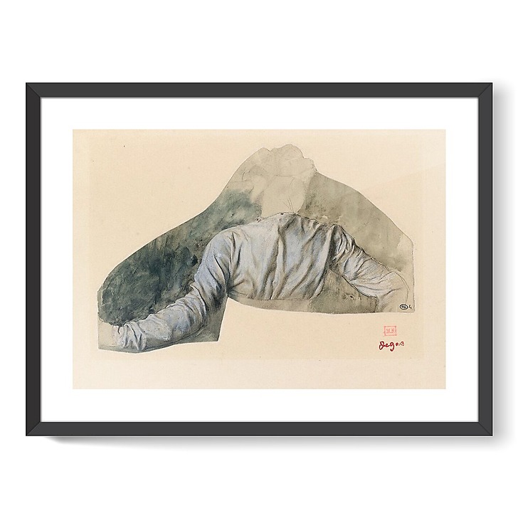 Jeune femme en buste vue de dos, étude pour Sémiramis construisant Babylone (affiches d'art encadrées)