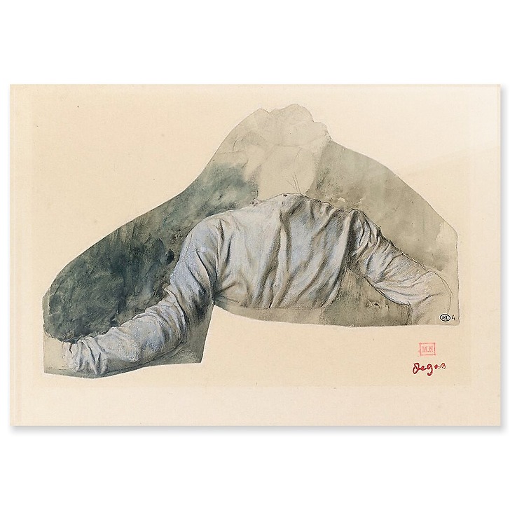 Jeune femme en buste vue de dos, étude pour Sémiramis construisant Babylone (acrylic panels)