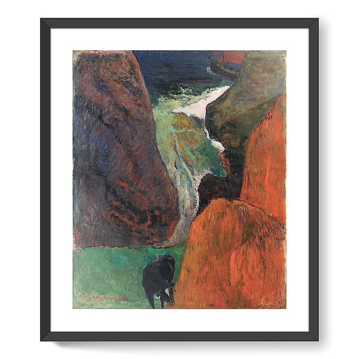 Au-dessus du gouffre, dit aussi Marine avec vache (framed art prints)