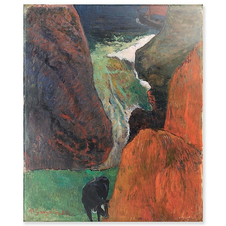 Au-dessus du gouffre, dit aussi Marine avec vache (acrylic panels)