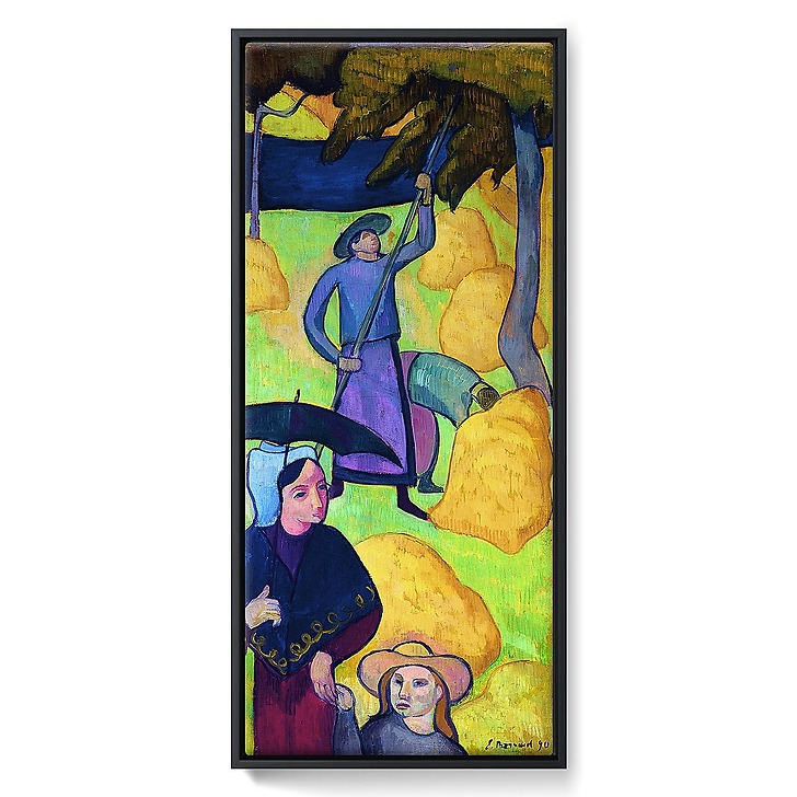 Le Gaulage des pommes (framed canvas)