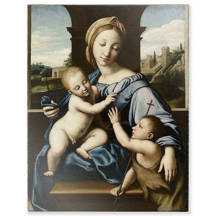 La Vierge à l'Enfant avec saint Jean (aluminium panels)