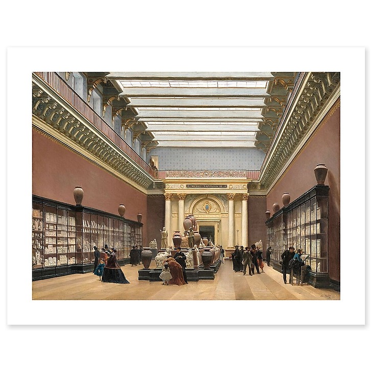 Musée Napoléon III. Salle des terres cuites au Louvre (toiles sans cadre)