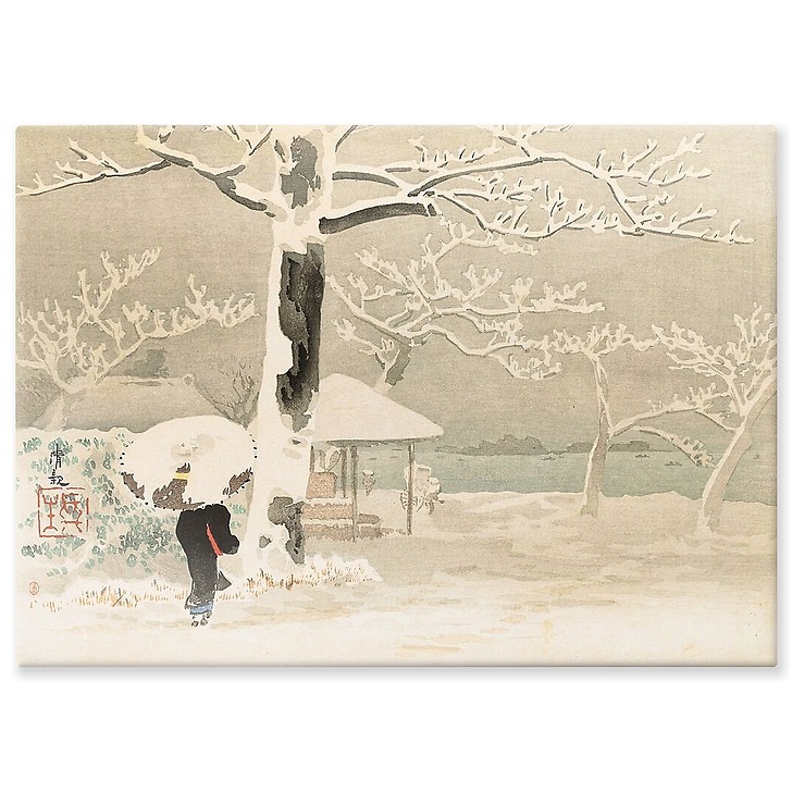 Femme de dos dans un paysage de neige, 1847-1915 (panneaux aluminium)