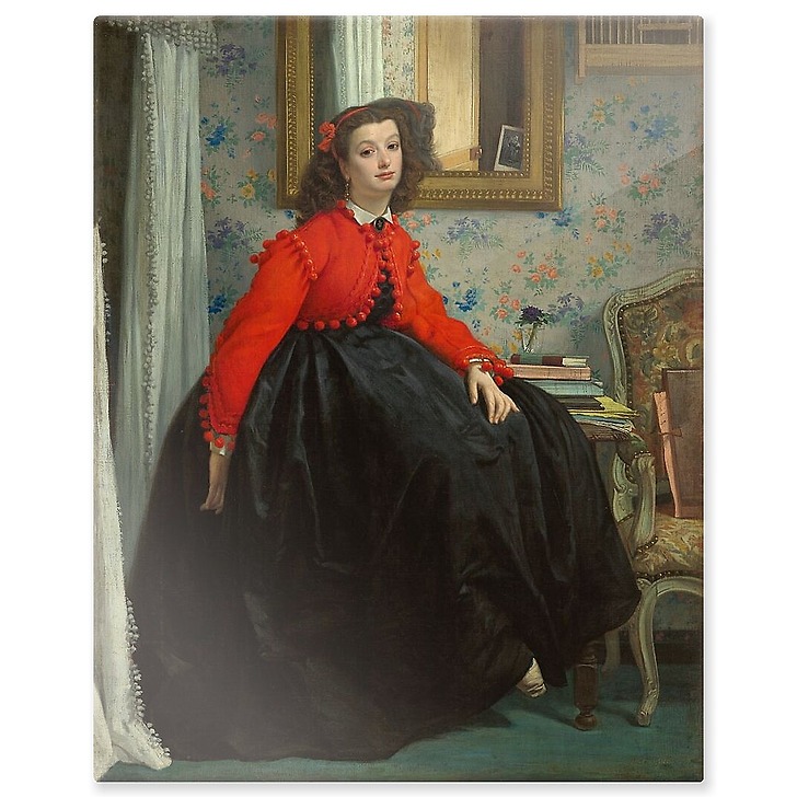 Portrait de Mlle L.L' (détail), 1864 (aluminium panels)