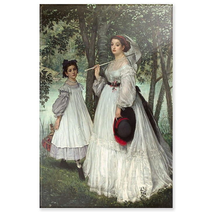 Les Deux Soeurs ; portrait, dit aussi Les Deux Soeurs, 1863 (panneaux acryliques)