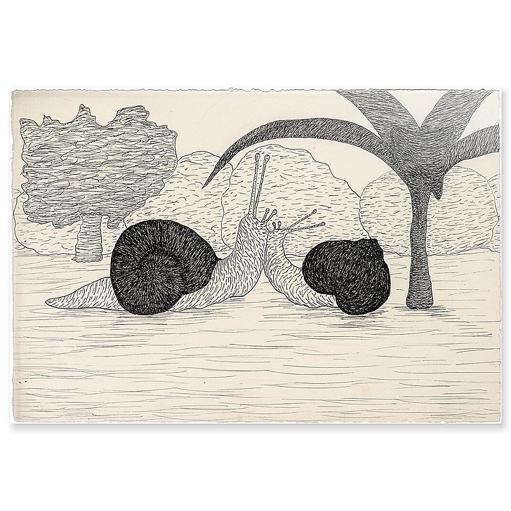 « Histoire du gros escargot », N°21, 1932 (acrylic panels)