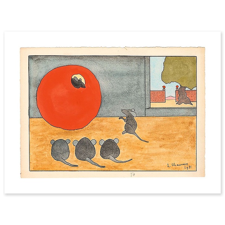 Fables de La Fontaine, « Le rat qui s'est retiré du monde », 1921 (canvas without frame)