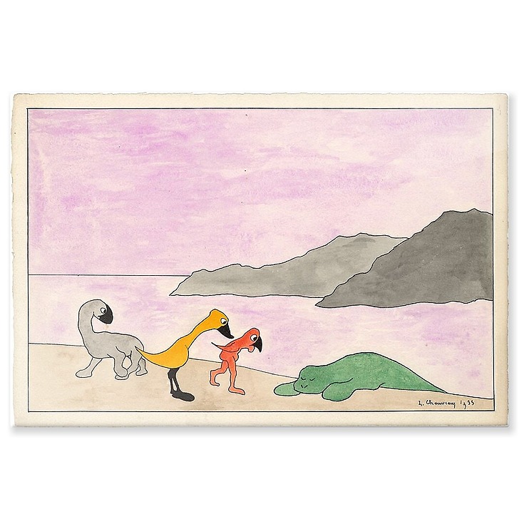 Paysages monstrueux, N°4, 1933 (panneaux aluminium)