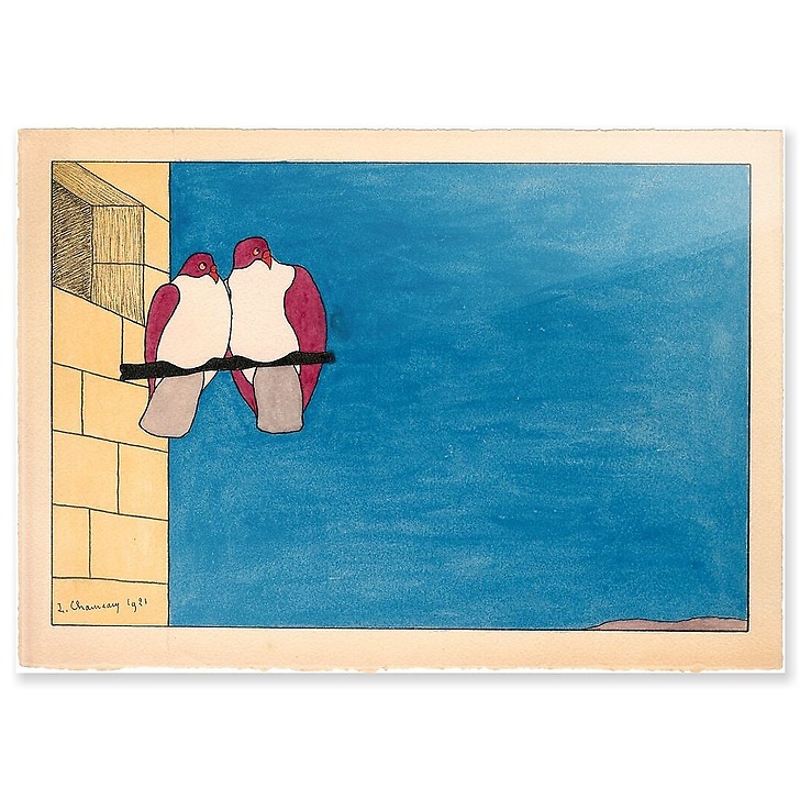 Les Deux Pigeons, 1921 (panneaux acryliques)