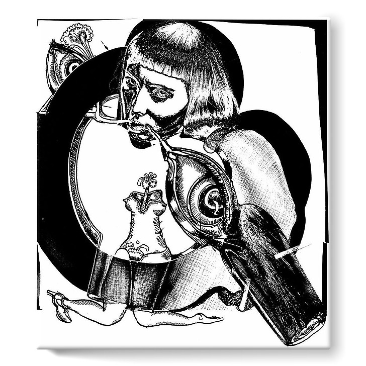 The New Alphabet — Q (stretched canvas)