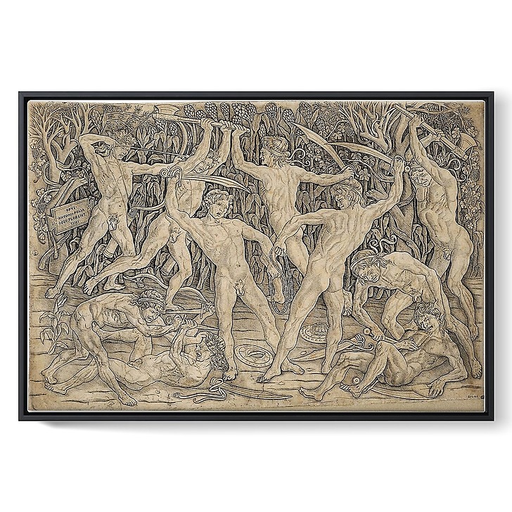 Bataille de dix hommes nus (toiles encadrées)