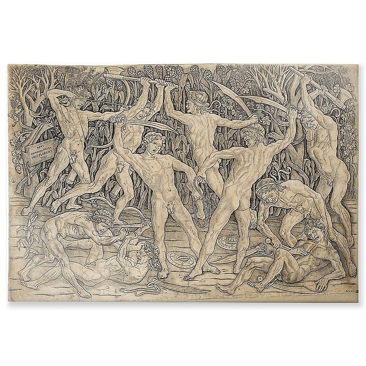 Bataille de dix hommes nus (aluminium panels)