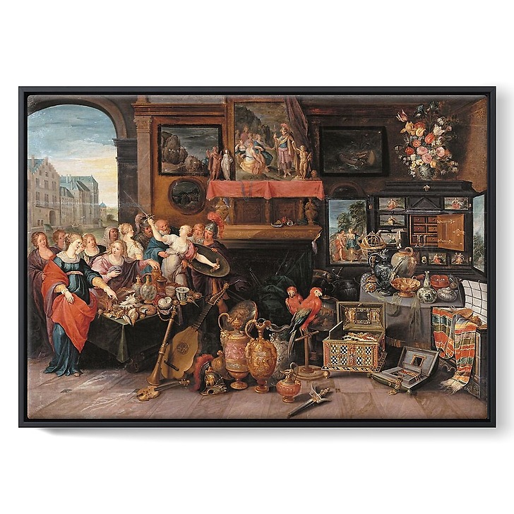 Ulysse reconnaissant Achille parmi les filles de Licomède (framed canvas)