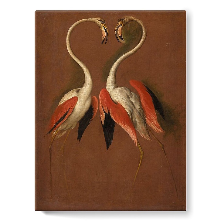 Deux flamants face à face (toiles sur châssis)