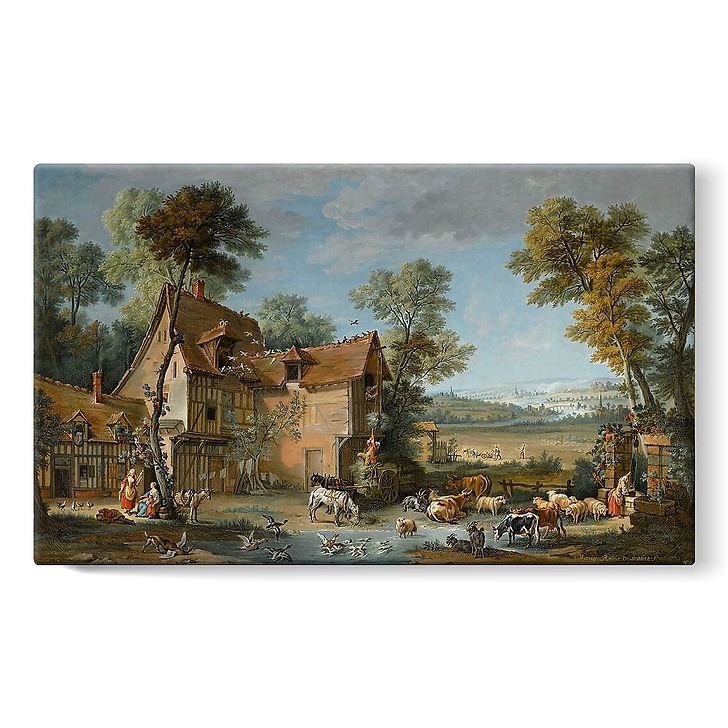Une ferme (stretched canvas)
