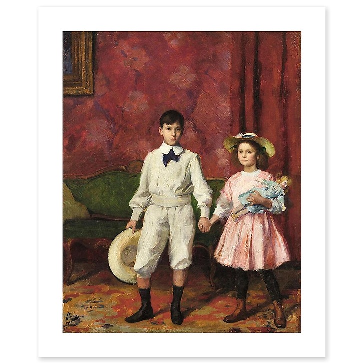 Deux enfants [Pierre et Valentine] (toiles sans cadre)