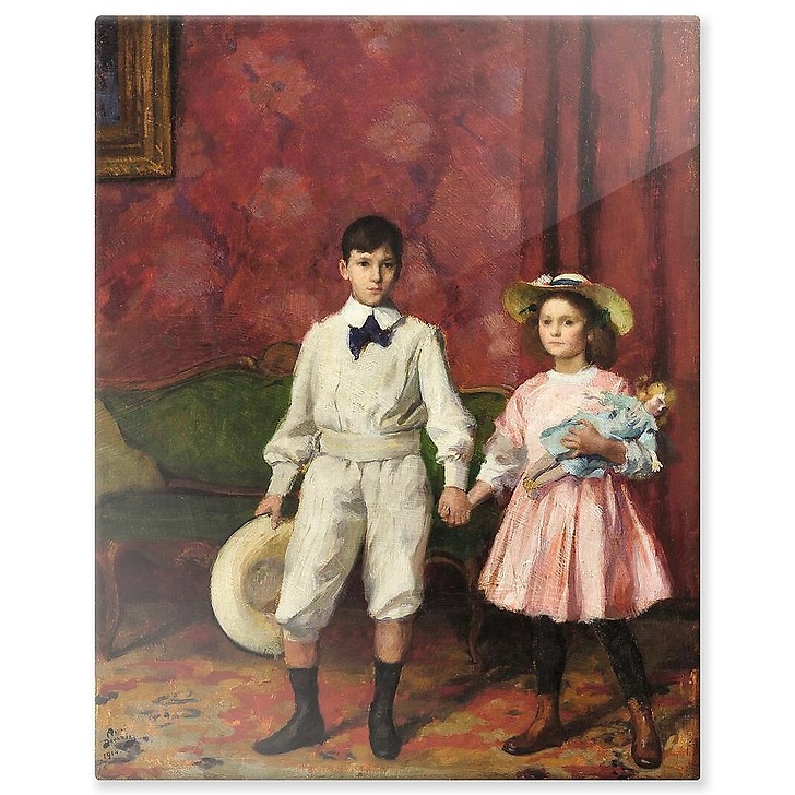 Deux enfants [Pierre et Valentine] (panneaux aluminium)