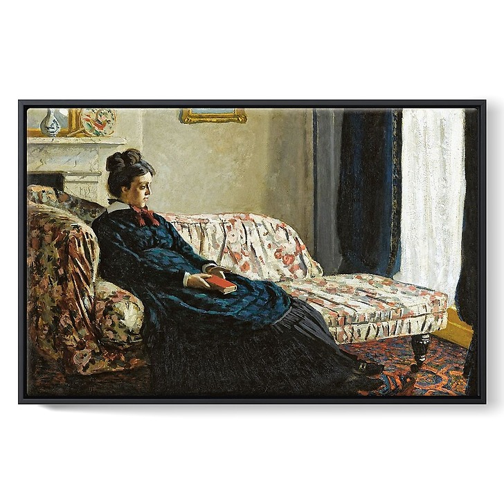Intérieur ou Méditation. Mme Monet au canapé (framed canvas)