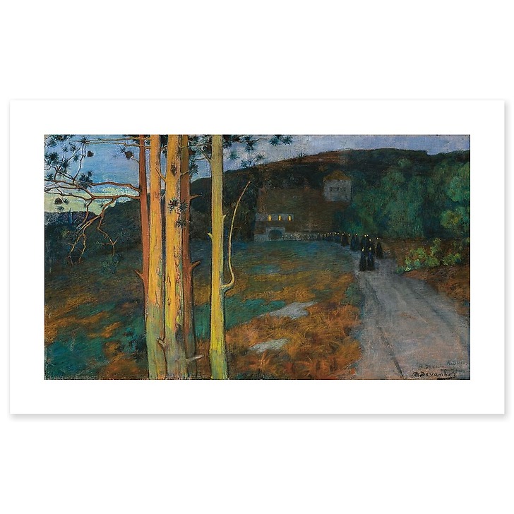 Procession au crépuscule (détail) (canvas without frame)