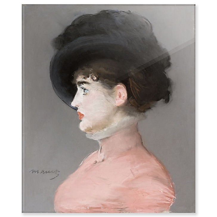 Portrait d’Irma Brunner, dit aussi La Femme au chapeau noir (détail) (acrylic panels)