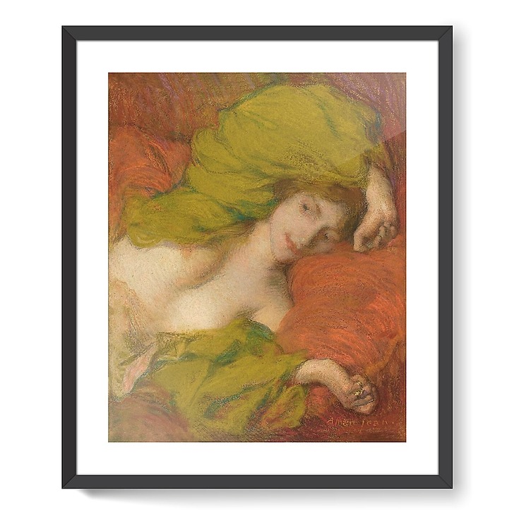 Farniente, dit aussi Étude de femme drapée les mains levées (détail) (affiches d'art encadrées)