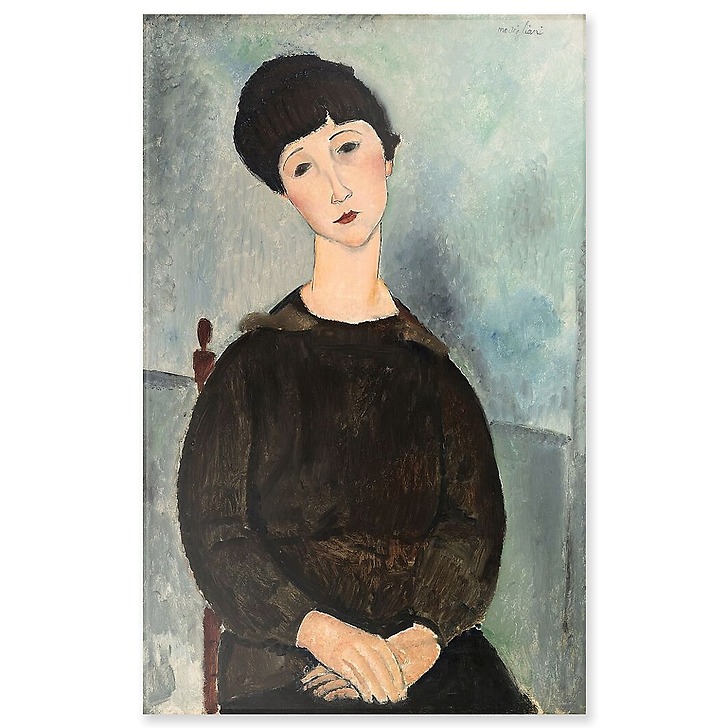 La Chevelure noire, dit aussi Jeune fille brune assise (acrylic panels)