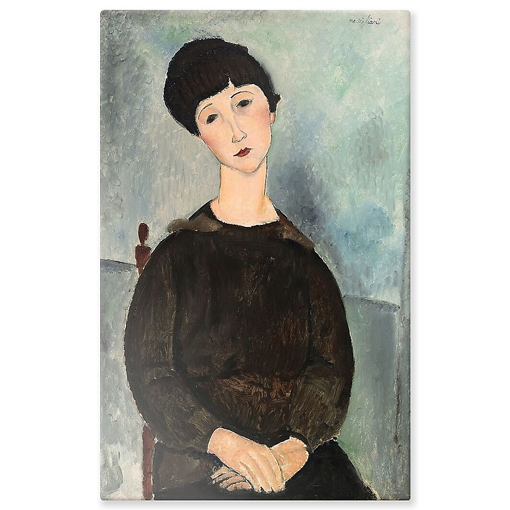 La Chevelure noire, dit aussi Jeune fille brune assise (aluminium panels)