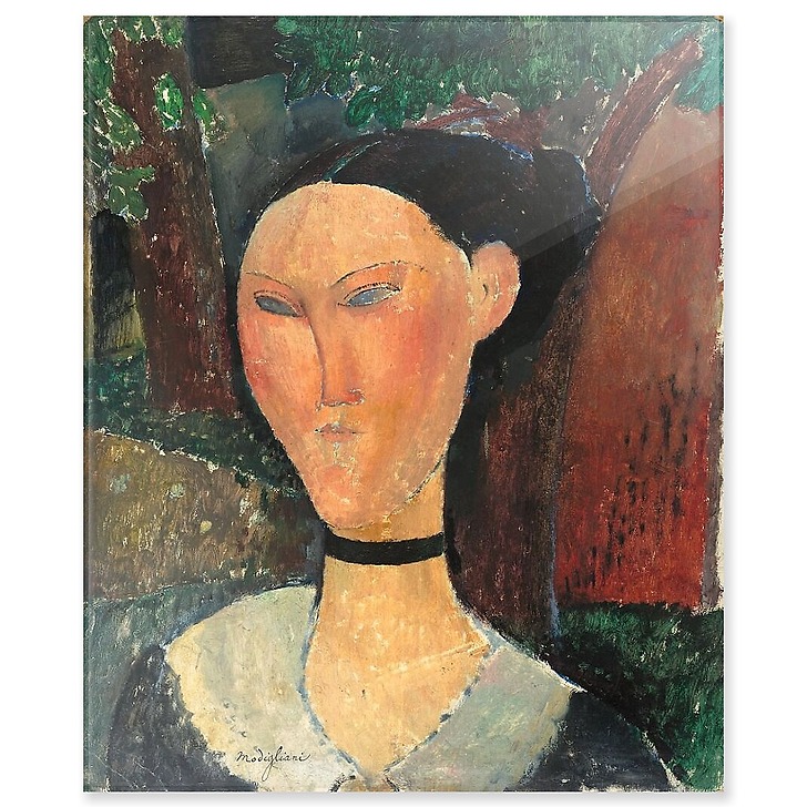 Femme au ruban de velours (panneaux acryliques)
