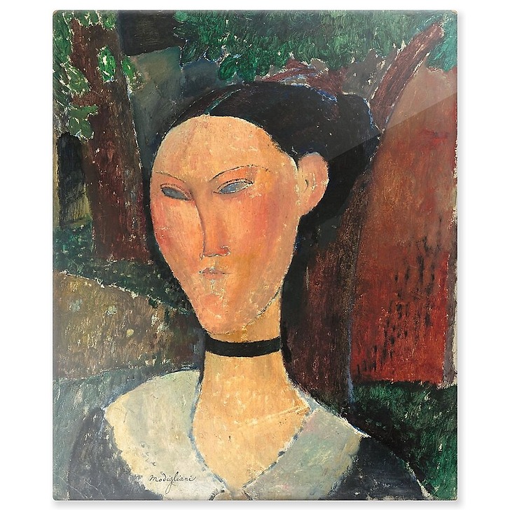 Femme au ruban de velours (aluminium panels)
