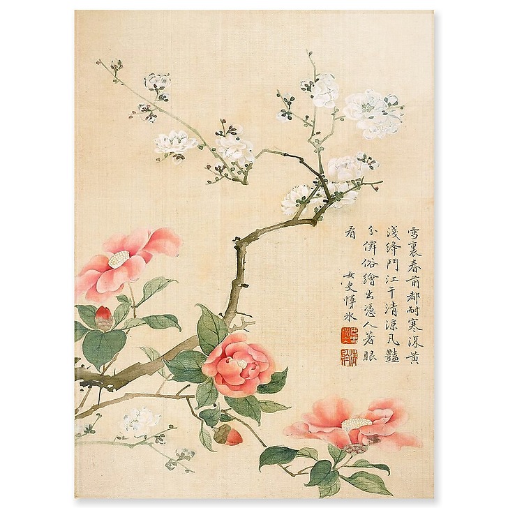 Fleurs et insectes, dynastie Qing (acrylic panels)