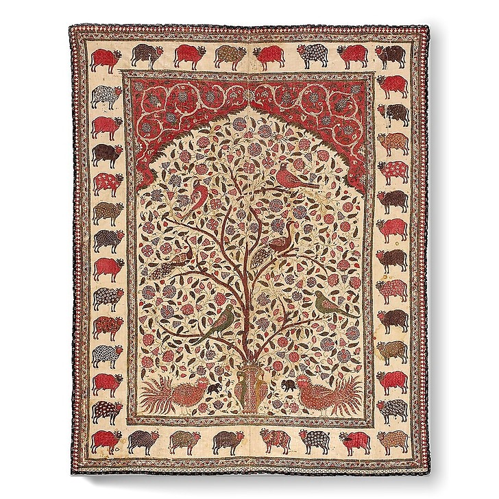 Panneau peint (pichvai) à l'arbre de vie (toiles sur châssis)