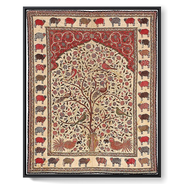 Panneau peint (pichvai) à l'arbre de vie (toiles encadrées)