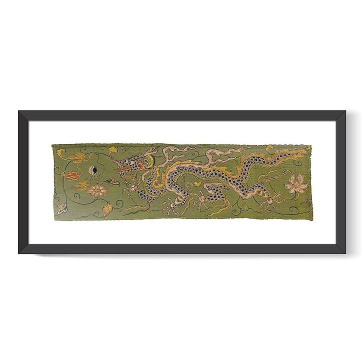 Fragment de tissu brodé (probablement d'un vêtement) (affiches d'art encadrées)