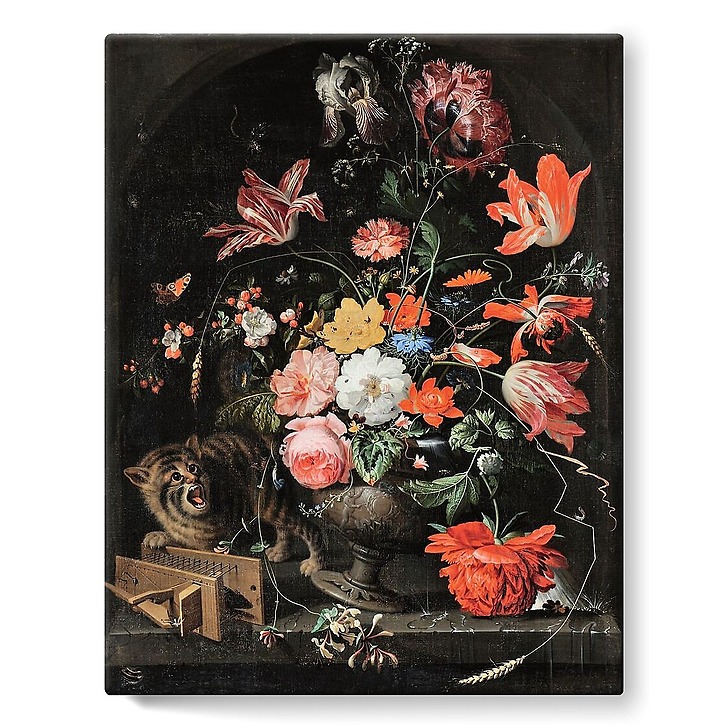 Fleurs dans une corbeille (toiles sur châssis)