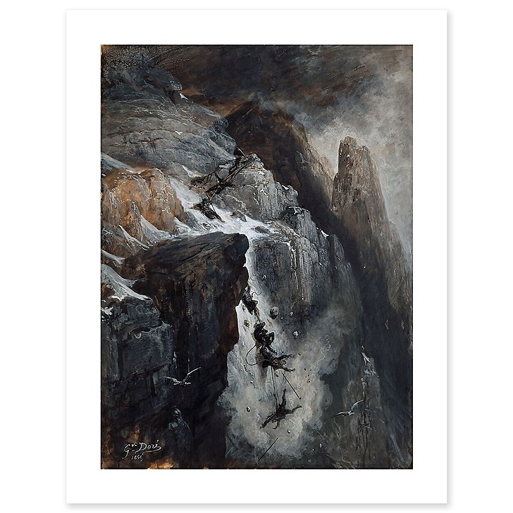 Catastrophe au Mont-Cervin ; la chute (art prints)
