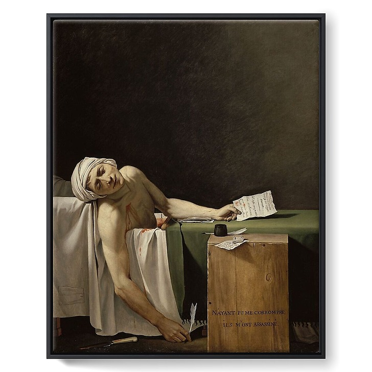 Marat assassiné (framed canvas)