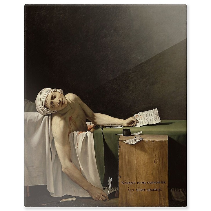 Marat assassiné (aluminium panels)