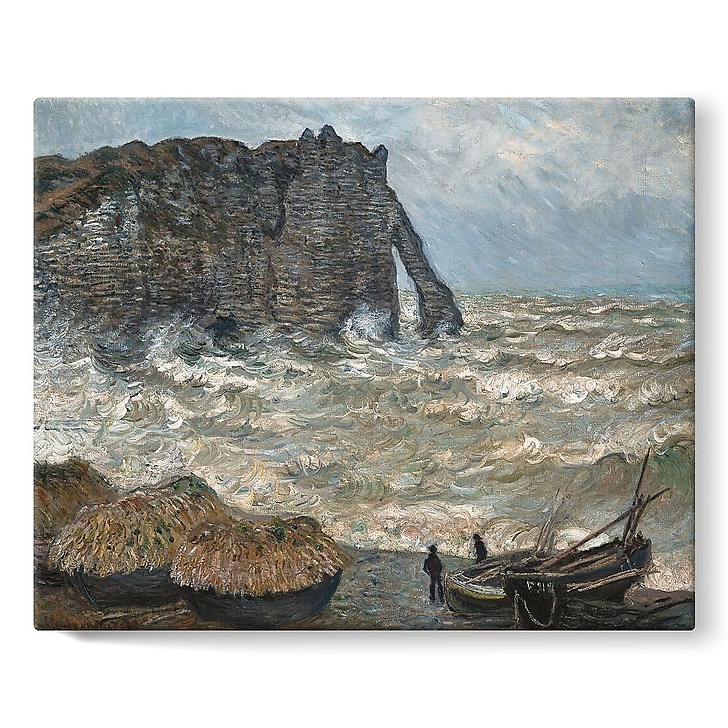 Étretat, mer agitée (stretched canvas)
