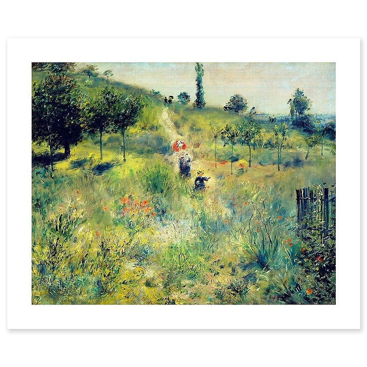 Chemin montant dans les hautes herbes (art prints)