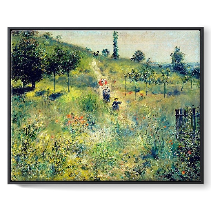 Chemin montant dans les hautes herbes (framed canvas)