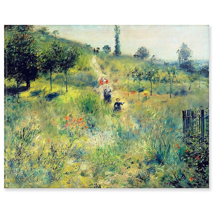 Chemin montant dans les hautes herbes (panneaux acryliques)