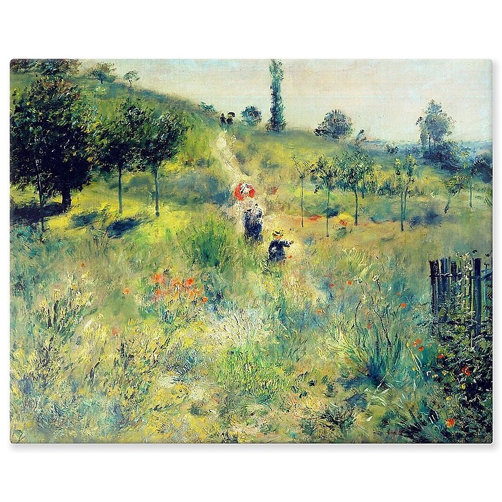 Chemin montant dans les hautes herbes (panneaux aluminium)