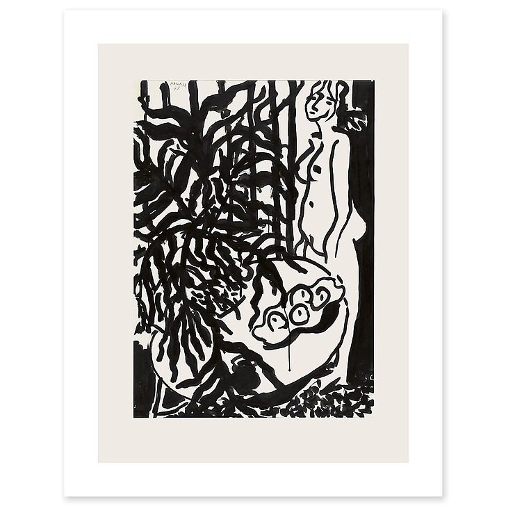 Nu debout, fougère noire (canvas without frame)