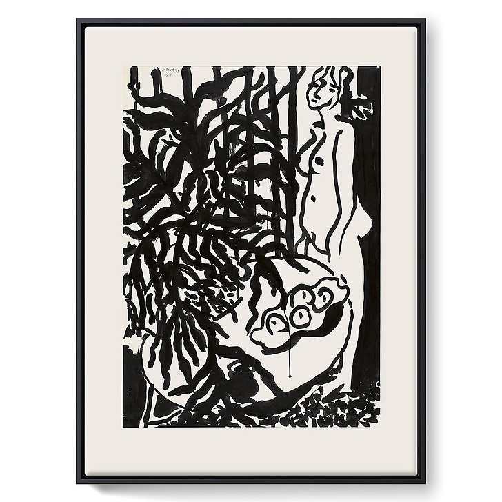 Nu debout, fougère noire (toiles encadrées)